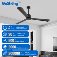 Ventilateur de plafond commercial de style nordique, 3 pales en ABS, ventilateur de plafond Celin, ventilateur de plafond à moteur CC, lumière de ventilateur de plafond