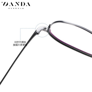 Yanda Eyeglasses <b>Frames</b> YJ2039 Round Full Rim Titanium Lightweight Unisex Spectacles - Product Image 5