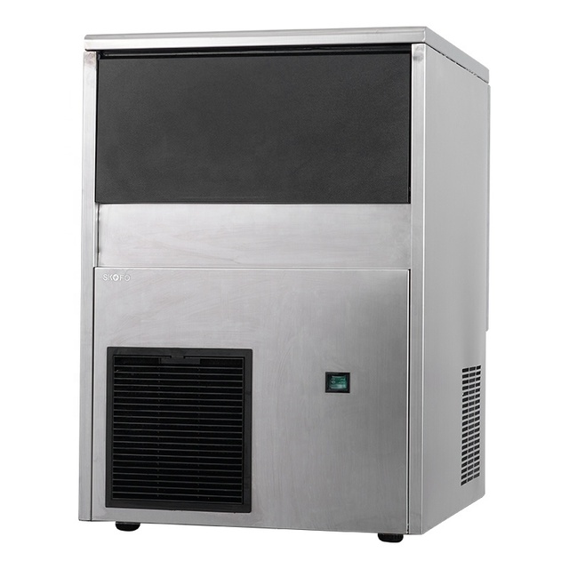 Big Gourmet Commercial Ice Maker Electric Stainless Steel 50kg/24h Hard Clear Cube Ice Machine Spray-on System for Household