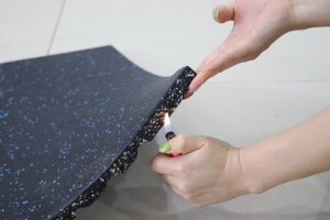 Dalles de sol en <span class=keywords><strong>caoutchouc</strong></span> écologiques, non toxiques, absorbant les chocs, pour haltères, barres de musculation, <span class=keywords><strong>tapis</strong></span> de sol de salle de sport - Product Image 5