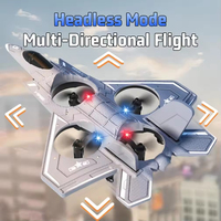 Drone de combat RC EPT 2.4G pour enfants et débutants, avion télécommandé en mousse EPP avec mode sans tête, décollage à une touche, acrobaties à 360°