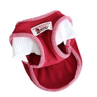 T-shirt rétro color block rouge pour chien Teckel, en coton respirant, idéal pour l'été, pour petits chiens, tenue décontractée quotidienne, hauts mignons pour animaux de compagnie