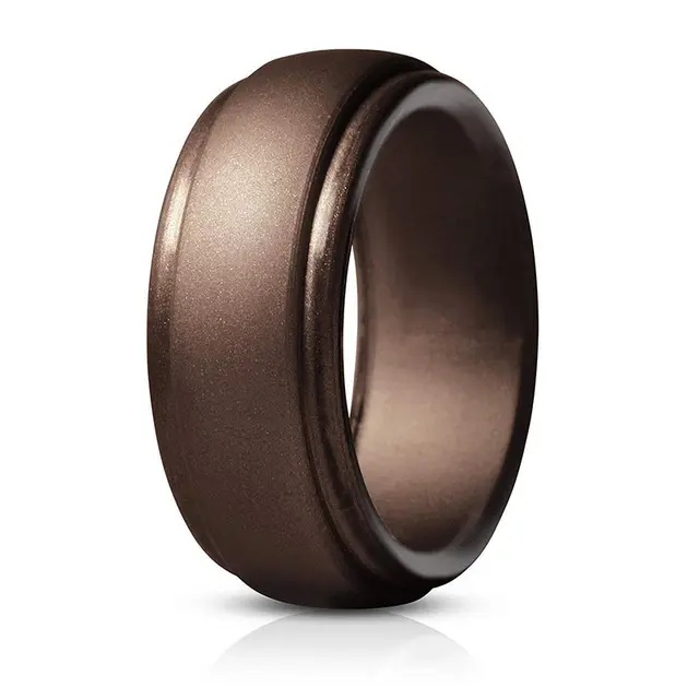 Gioielli o-ring in Silicone per sport all'aria aperta da uomo con anello in silicone di larghezza 8mm popolare europeo