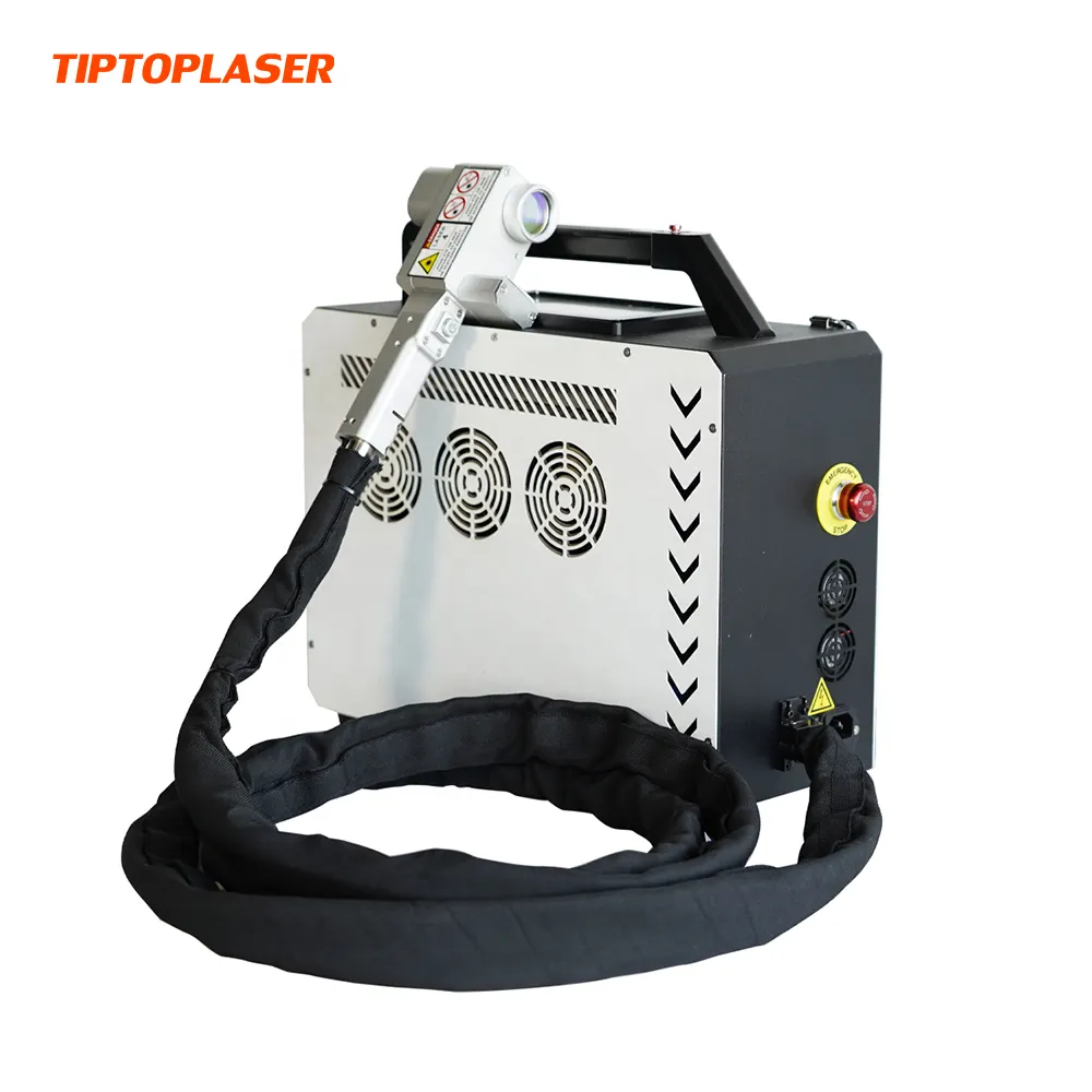 100w Tiptop Backpack pulse laser cleaning machine handheld laser cleaning machine with air-cooled method for ust on metal