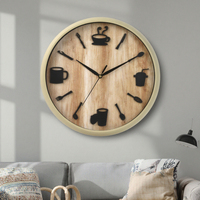Reloj de Pared Redondo de Plástico de 12 Pulgadas, Estilo Europeo Retro, Decoración para el Hogar, Regalo, Reloj de Cocina 3D, Reloj Saat Más Vendido