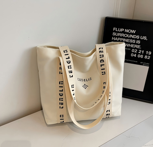 Customized 12oz Heavy-Duty Cotton <b>Canvas</b> <b>Tote</b> Bag Student Fashion Reusable Shopping Bags Customizable Logo Letter - Product Image 1