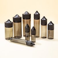 Flacon compte-gouttes en plastique vide pour animaux de compagnie, taille personnalisée, 30 ml, forme cylindrique, à l'épreuve des enfants, mini, transparent, occultant, pour liquide
