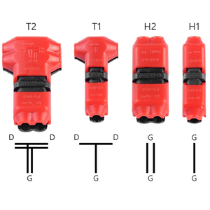 Conector Eléctrico de Empalme Rápido en Forma de H para Cable de 2 Pines 22-16 AWG, Bloques de Terminales de Crimpado para Tiras LED - Product Image 3