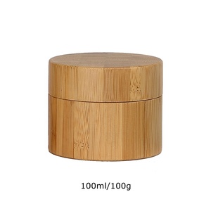 Organico di <span class=keywords><strong>legno</strong></span> contenitore 100 ml vuoto barattolo di crema per il viso 100 g di bambù vaso cosmetico cosmetici imballaggio - Product Image 1