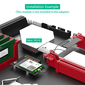 Phiên Bản Mới Nhất M.2 NGFF Phím <span class=keywords><strong>E</strong></span> Để Một Nửa Kích Thước <span class=keywords><strong>Mini</strong></span> <span class=keywords><strong>PCI</strong></span>-<span class=keywords><strong>E</strong></span> Adapter Cho WiFi6 AX200, 9260, 8265 ,8260 ,7265 Thẻ Và Y510P Mô Hình - Product Image 5