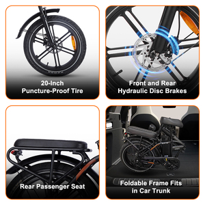 Vélo électrique pliable OUXI 48V 15AH V9 tout-terrain, stock européen, Italie, Brésil, vélo électrique, Bicicletta Elettrica, E-Bike - Product Image 3