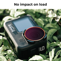 K&F Concept - Juego de 4 Filtros Polarizadores de Reducción de Luz ND8/PL, ND16/PL, ND32/PL, ND64/PL para GoPro Hero 13/12/11/10/9, Filtro ND/PL