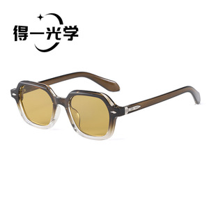 De Yi Optics <b>Square</b> <b>Frame</b> <b>Sunglasses</b> For Women UV400 Protection Black PC <b>Frame</b> Type 3 Sunshades - Product Image 2