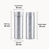 Prix d'usine – Tube en aluminium 30ml, 40ml, 50ml avec bouchon à vis pour pilules, comprimés, vitamines, huile de poisson, capsules, poudre de thé – Bouteille métallique vide pour emballage