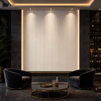 Panneau mural en PVC durable, moderne, imperméable, sans formaldéhyde, résistant aux rayures, panneau décoratif d'intérieur pour hôtel, bureau