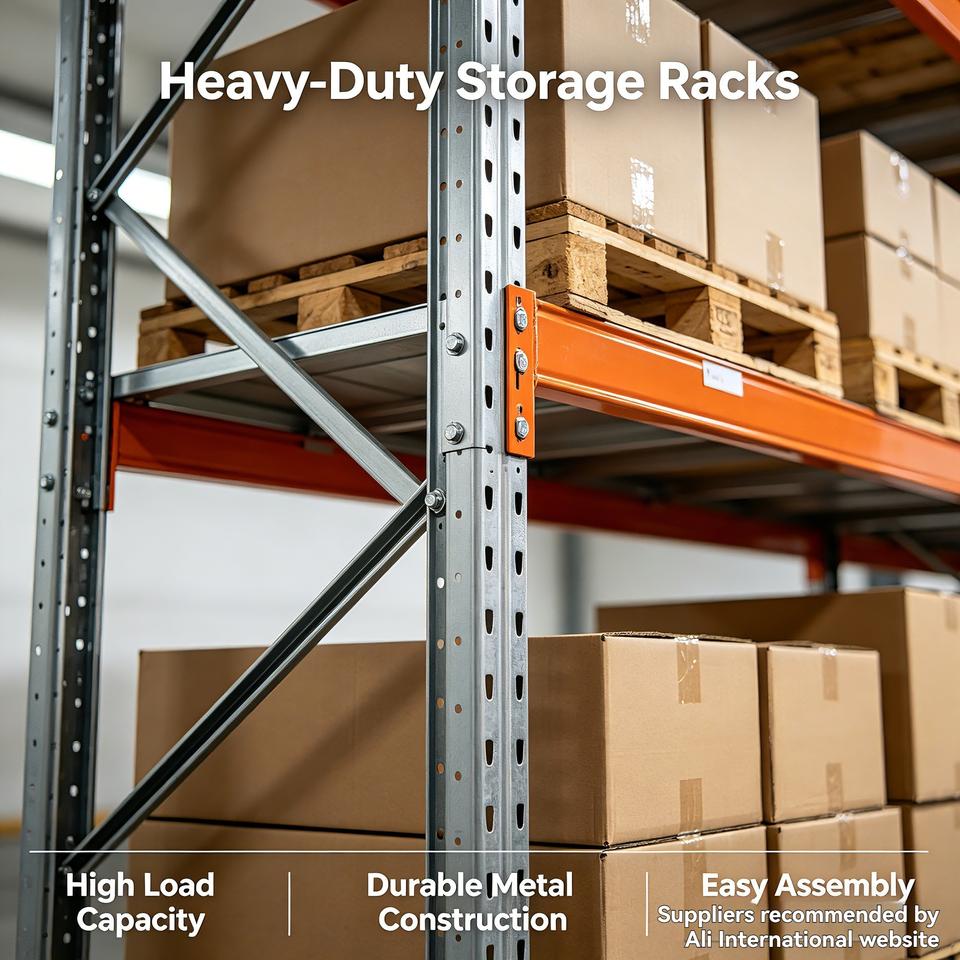 Warehouse Heavy Duty Steel Racking System Adjustable Level Industrial ...