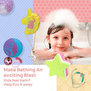Bombas <span class=keywords><strong>de</strong></span> baño <span class=keywords><strong>de</strong></span> unicornios, orgánico Natural, personalizado, baño <span class=keywords><strong>de</strong></span> burbujas rico en forma <span class=keywords><strong>de</strong></span> estrella, juego <span class=keywords><strong>de</strong></span> bomba <span class=keywords><strong>de</strong></span> baño con regalo sorpresa, gran oferta - Product Image 4