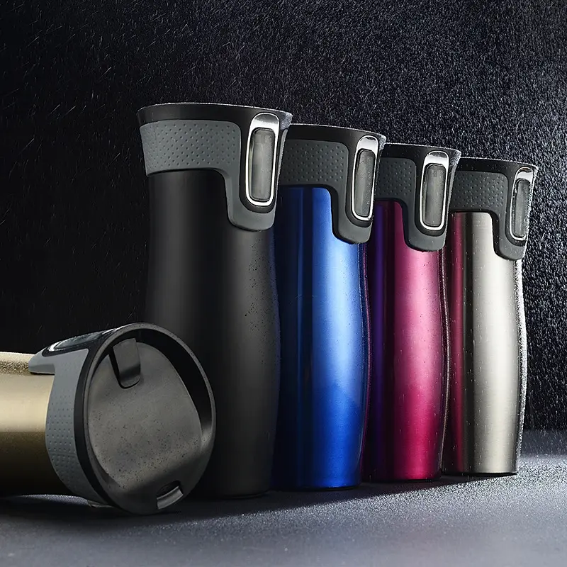 450ml Stainless Steel Thermal Metal Tumbler Travel Coffee Mug Vacuum Thermos Flask Double Wall Water Bottle