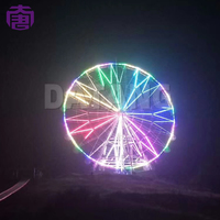Lumière décorative LED pour manèges, IP65, 9 LED SMD5050, RGB automatique, E14, 45 mm, AC24V, pour parcs d'attractions et grandes roues.