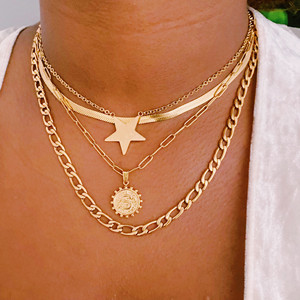 Collier à double chaîne avec initiales - Product Image 1
