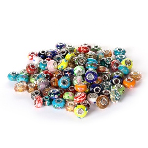 Cuentas De <span class=keywords><strong>Murano</strong></span> alla rinfusa 9x14mm Mix colori sfaccettati perle di vetro a lume di <span class=keywords><strong>Murano</strong></span> per la creazione di gioielli - Product Image 2