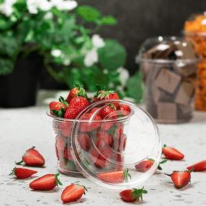 <span class=keywords><strong>PET</strong></span> 8 12 16 24 Recipiente Redondo de 32 OZ Tigela de Frutas Recipiente de Alimentos Tigela Descartável Biodegradável - Product Image 2