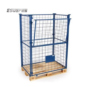Vente chaude Revêtement En Poudre Pliable Empilable En Métal De Stockage Grillage Europe Personnalisé Cage Palette - Product Image 1