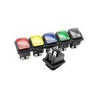 Interrupteur à bascule Kcd4 / Interrupteur étanche rouge jaune bleu vert noir LED 12 24 avec éclairage
