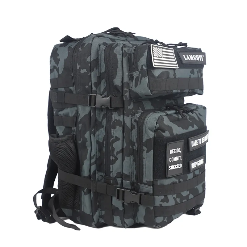 Custom 900D Oxford Tactical Gym Bag Pack Molle Fitness Trekking Bag 25L 45L Tactical Backpack