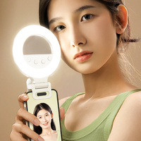 K5Pro Mini Anneau Lumineux LED Rechargeable à Clipser pour Téléphone, Photographie de Nature Morte, Enregistrement Vidéo et Diffusion en Direct