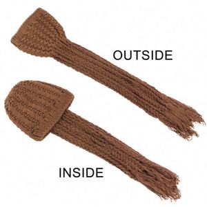 Fashion Design Women <b>Winter</b> Knitted <b>Hat</b> with Pigtail Accessories Handmade High Quality Digital Printing Common Fabric - Product Image 4