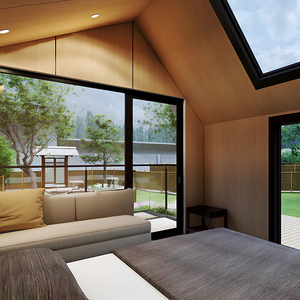 <span class=keywords><strong>Maison</strong></span> capsule moderne <span class=keywords><strong>à</strong></span> toit en pente 8,5 m, <span class=keywords><strong>maison</strong></span> préfabriquée modulaire de luxe, cabane de glamping 28 m², villa en aluminium, mini-<span class=keywords><strong>maison</strong></span> de villégiature, ADU - Product Image 2