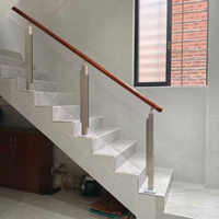 Système de garde-corps en verre en acier inoxydable 316, main courante d'escalier sans cadre pour terrasse de piscine extérieure et balcon