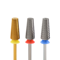 7.0 XF 4IN1 forets à ongles coniques en carbure de titane forets en carbure d'ongles jaune foret à ongles outils de manucure