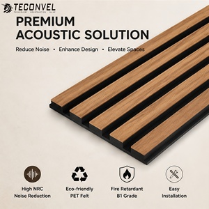 FSC Certified Akupanel Acoustic Slat Wall Boards Decorative Soundproof Panels For Luxury Hotel Interiors