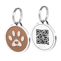 Fabricante personalizado de Metal Identificación de perro nombre productos para mascotas etiqueta QR Etiqueta de perro código QR Etiqueta de Mascota