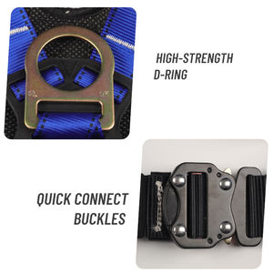 <span class=keywords><strong>Harness</strong></span> Pengaman Tubuh Penuh yang Dapat Disesuaikan, Bahan Poliester, Sabuk Pelindung Jatuh 5 Titik, Bersertifikasi CE, Kekuatan Putus 1500kg, 3 Cincin-D untuk - Product Image 4