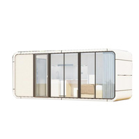 Résidence de capsule spatiale de luxe personnalisée, confortable, en forme de cabine Apple, conteneur, micro-maison miniature avec un design compact haut de gamme, modulaire