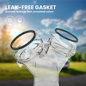 Adaptateur/connecteur/raccord de tuyau d'égout, deux raccords à baïonnette relient deux tuyaux d'égout à une seule station de <span class=keywords><strong>vidange</strong></span> - Product Image 4