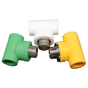 Male 25MM PPR threaded Tee High Quality PPR Fittings for plumbing water pipe equipment