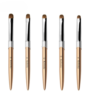 Pinceau à ongles professionnel en métal doré pour nail art français, logo personnalisé, exclusif salon, pour manucure et peinture UV gel - Product Image 5