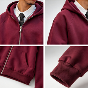 Sweat à capuche homme 500 GSM en molleton épais, coupe ample et oversize, style streetwear, manches raglan - Product Image 3