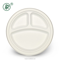 6 pouces 7 pouces 9 pouces 10 pouces 12 pouces 100% Assiettes jetables en bagasse biodégradable et compostable pour fête de mariage
