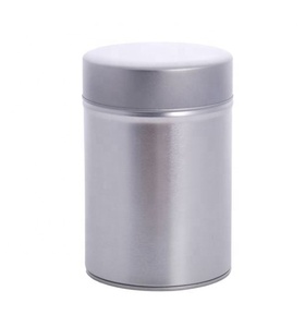 Bạc Đồng Bằng Matt Kết Thúc Vòng Trà Hộp Thiếc Với Nắp Đôi - Product Image 2