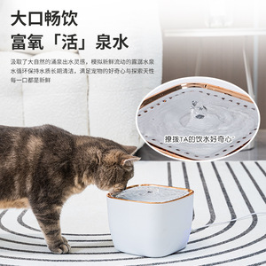 Fontaine à eau pour chat, simple, filtre automatique, eau en circulation, grande capacité, distributeur d'eau intelligent pour animaux de compagnie, vente en gros. - Product Image 1