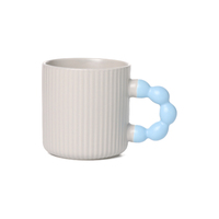 Style coréen ins style haute tasse en céramique ménage fleur poignée tasse à eau tasse de bureau tasse en gros