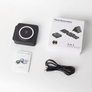 Nhanh Chóng Sạc Điện Thoại Di Động Đồng Hồ Tai Nghe Không Dây Sạc <span class=keywords><strong>Dock</strong></span> Có Thể Gập Lại 15W Đa Bộ Sạc Trạm 3 Trong 1 Sạc Không Dây - Product Image 2