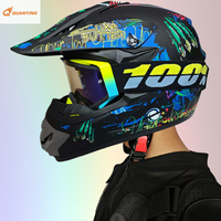 Casque intégral/flip-off ZXC pour tout-terrain, masque facial 100% intégré, matériau ABS, doublure en polyester pour VTT et descente