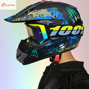 Casque intégral/flip-off ZXC pour tout-terrain, <span class=keywords><strong>masque</strong></span> facial 100% intégré, matériau ABS, doublure en polyester pour VTT et descente - Product Image 4