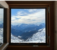 Ventanas de Aluminio de Piso a Techo a Medida, Ventanas Panorámicas Fijas de Gran Tamaño para Proyectos de Renovación de Villas